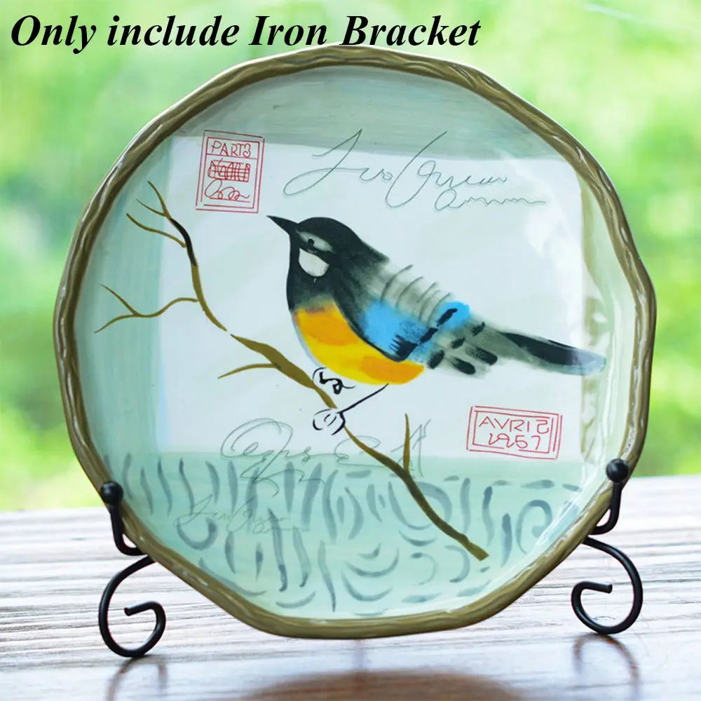 Art Book Holder Bowl Picture Frame Black Iron Easel Display Stand Plate Rack
