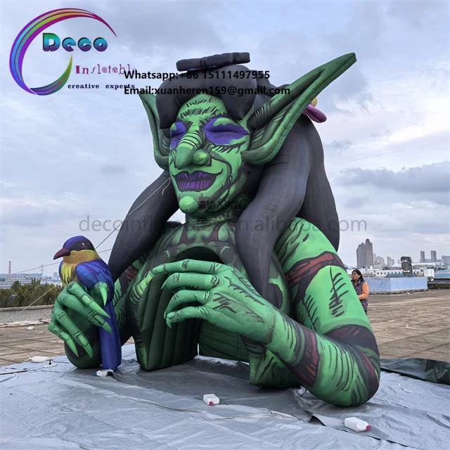 Witch Stage Inflatable Costume Giant Balloon Party Event Includes Air Dancer Blower