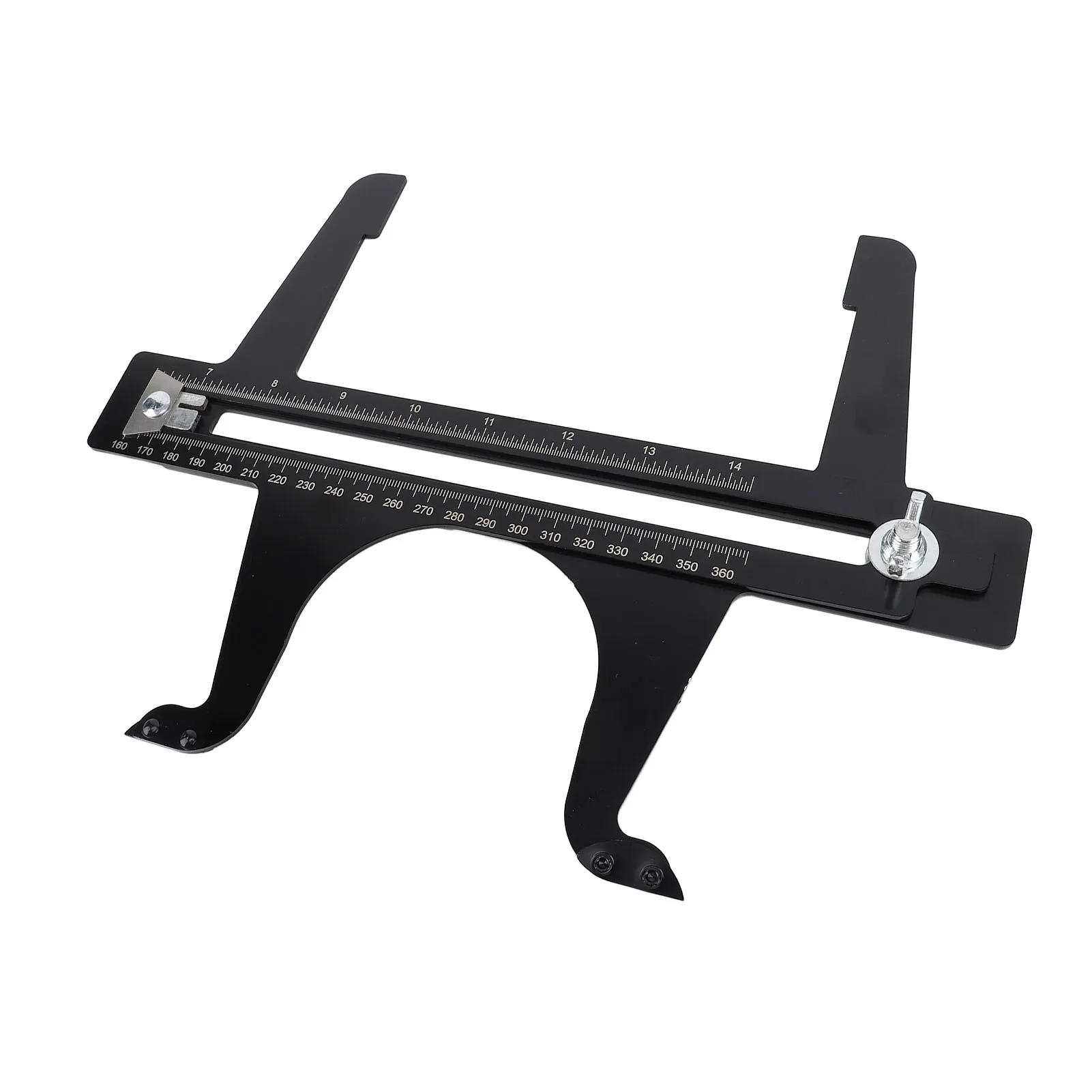 Ferramenta de medição de redefinição de freio, 6,5-14,25 polegadas, escala dupla, aço inoxidável, ferramenta de medição de redefinição de tambor de freio, medidor de redefinição de freio