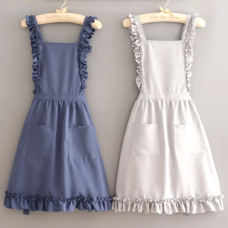Cute Cooking Waterproof Princess Lace Apron Work Clothes Milk Tea Shop Nail Art Shop Flower Shop Durable