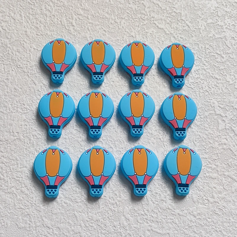 Cuentas de silicona de dibujos animados para bebé recién nacido, cadena de chupete de grado alimenticio sin BPA, Clips, accesorios de joyería, 10 piezas