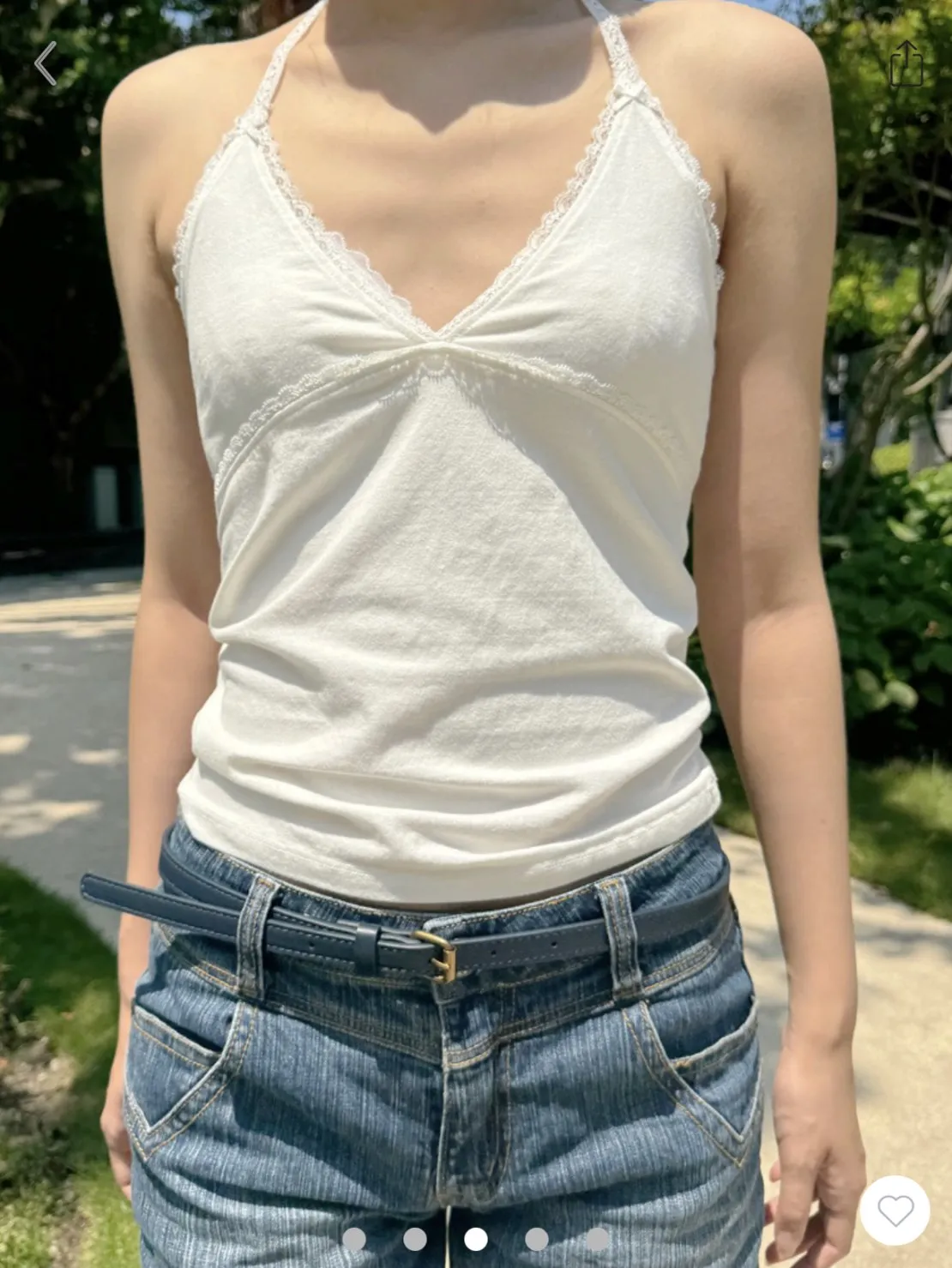 New Lace Trim V Neck Halter Tank Tops Women White Cotton Sleeveless Bow Slim Camis Vests Vintage Solid Sweet Summer Crop Top Y2k