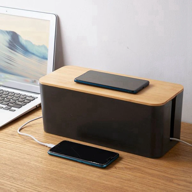 A15F-كابل صندوق تخزين مقبس الطاقة المنظم كابل مرتب صندوق تخزين خط الشبكة صندوق تخزين شاحن إدارة الأسلاك