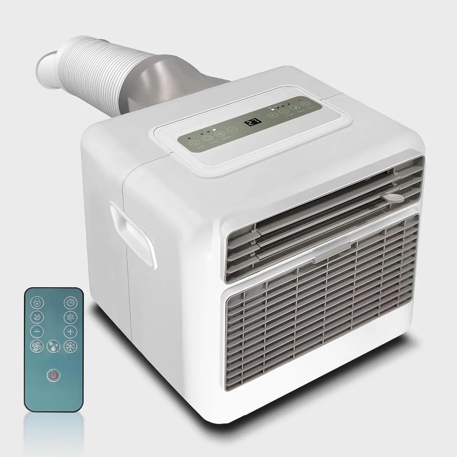 Por Air Conditioner for Camping, 3300 BTU, 436 W AC Unit Fast Cooling Down to 60°F, Tent,3 Cooling Modes, 24 Hour Timer(Grey)