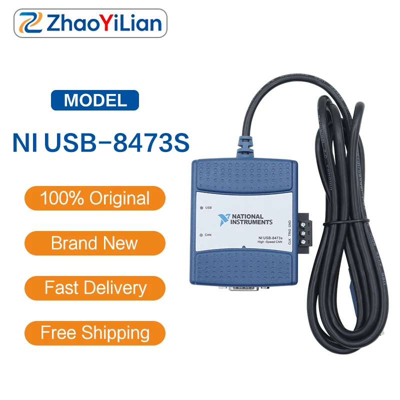 For NI USB-8473S 1 Port CAN Bus Controller External Clock Sync Support NI-CAN LabVIEW Automotive Test