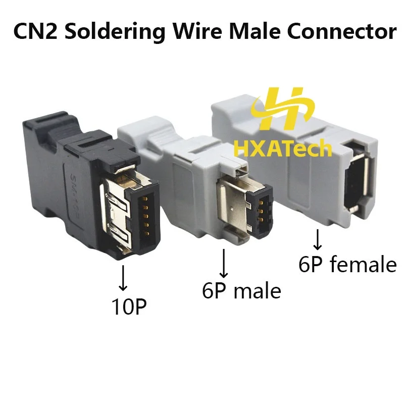 

HXATech - разъем для паяльной проволоки CN2 1394 SM-6P/SM-10P, штекер кодера для Mitsubishi/Panasonic/DELLTA