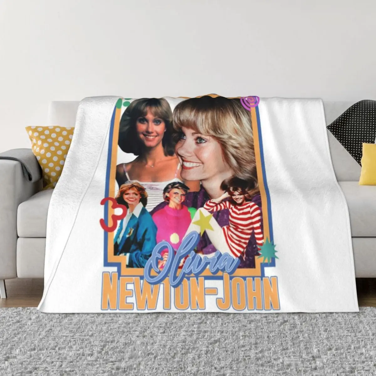 

Olivia Newton John Throw Blanket anime furry