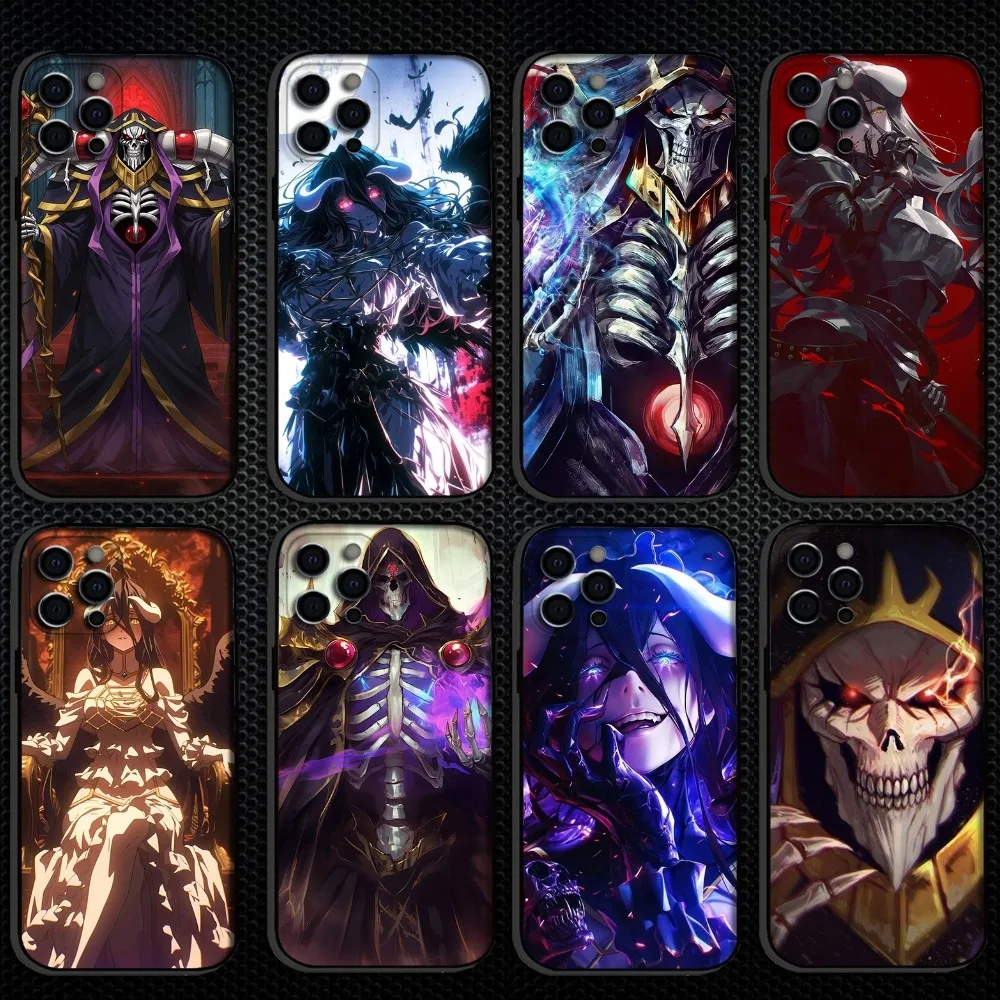 

Overlord Anime Phone Case For iPhone 16,15,14,13,12,11 Plus,Pro Max, Soft Silicone Black Cover