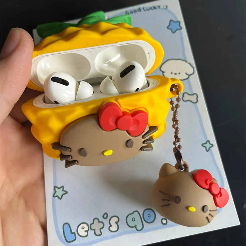 

Sanrio Hello Kitty Headphone case Airpods case pineapple Headphone case cute anime Airpods case