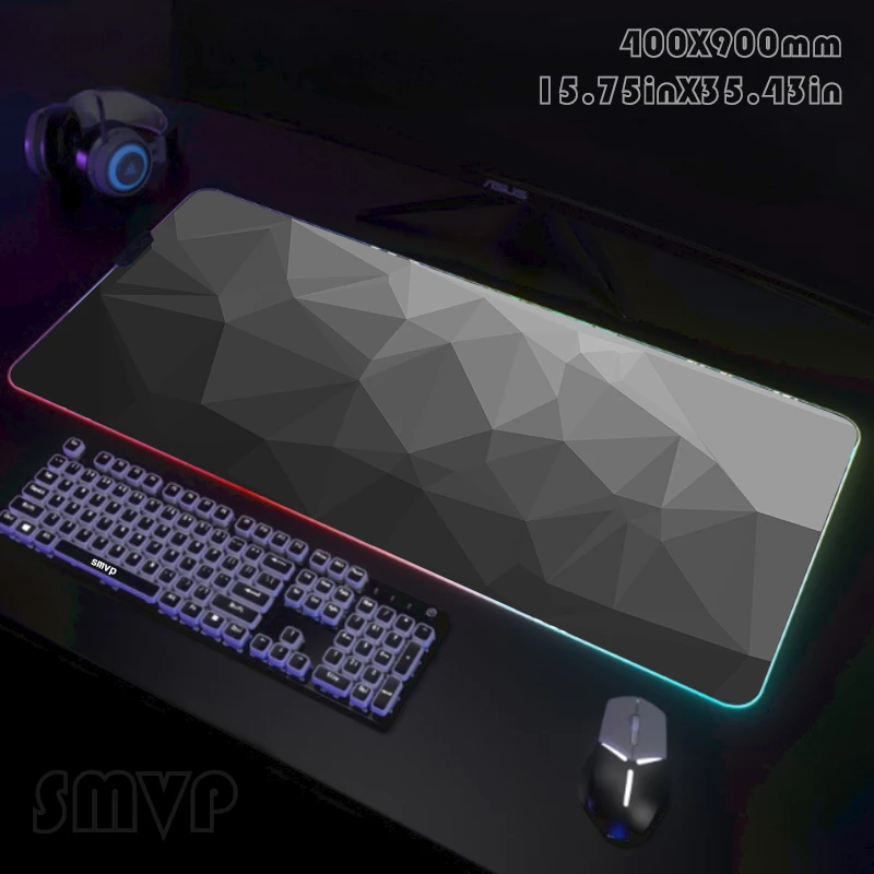 

Large RGB Mouse Pad XXL Gaming Mousepad LED Mouse Mat Minimalist Gamer Mousepads Table Pads Keyboard Mats Desk Rug With Backlit