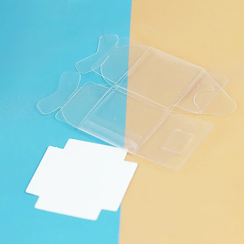 Mini caja de pastel transparente de 2 unidades para casa de muñecas; Accesorios de embalaje de juguetes de postre de simulación