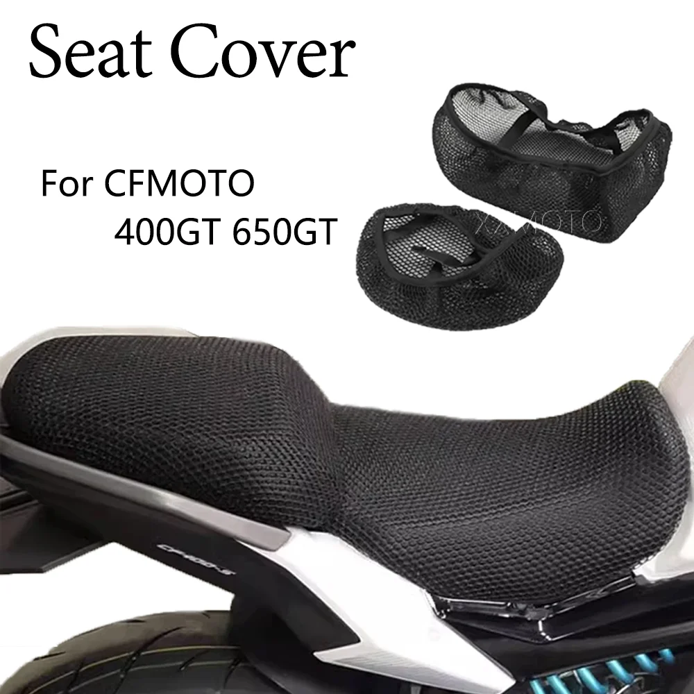 

Для CFMOTO 400GT 650GT 400 650 GT чехол на сиденье мотоцикла, теплоизоляция, 3D сетчатая ткань, дышащая нескользящая защитная подушка