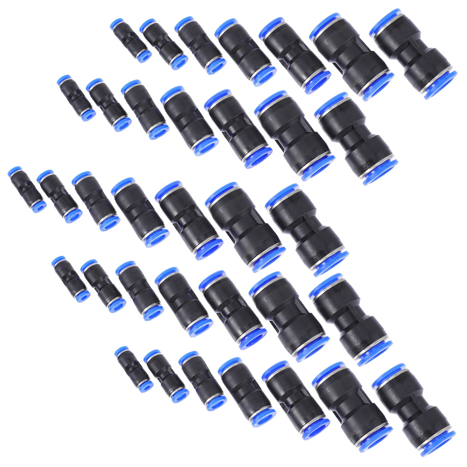

35pcs Quick Connector Set Straight Push Connectors Pneumatic Pipe Fittings Trachea Joint Release Practical Home Factory