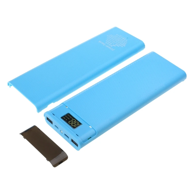 Portable Dual USB LCD for Shell 10x18650 Battery for Case Portable External Box without Battery Powerbank