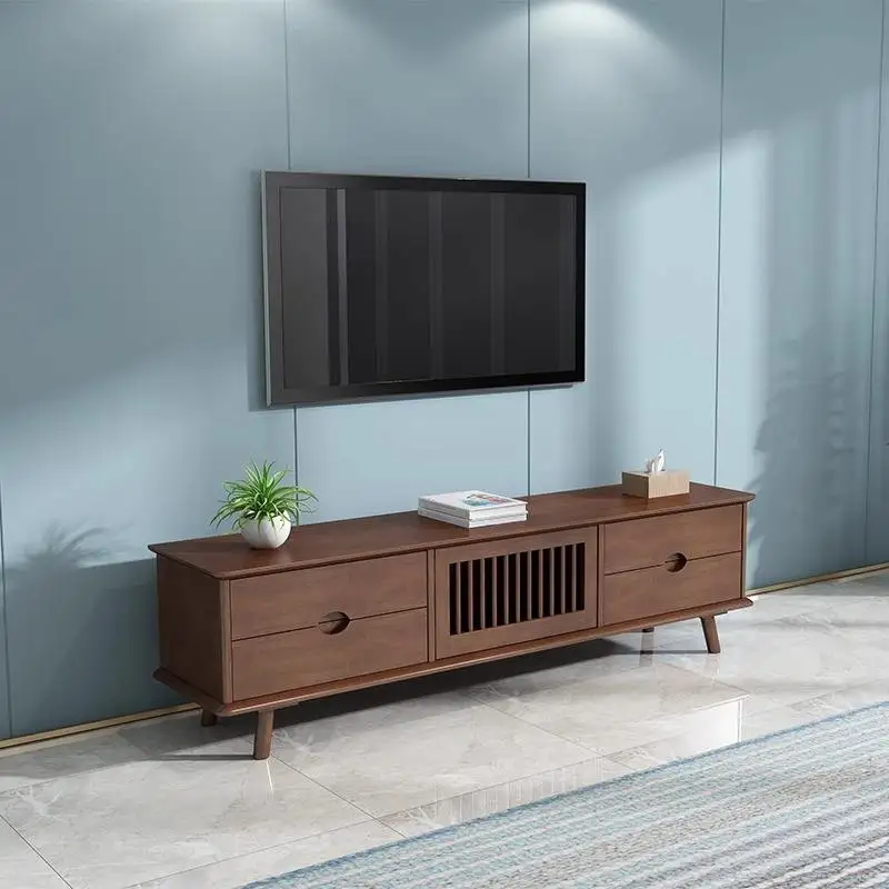 

Simple Style Wooden TV Cabinet Modern Simple Design Home Hotel Villa Apartment Wooden TV Stand with Storage Features