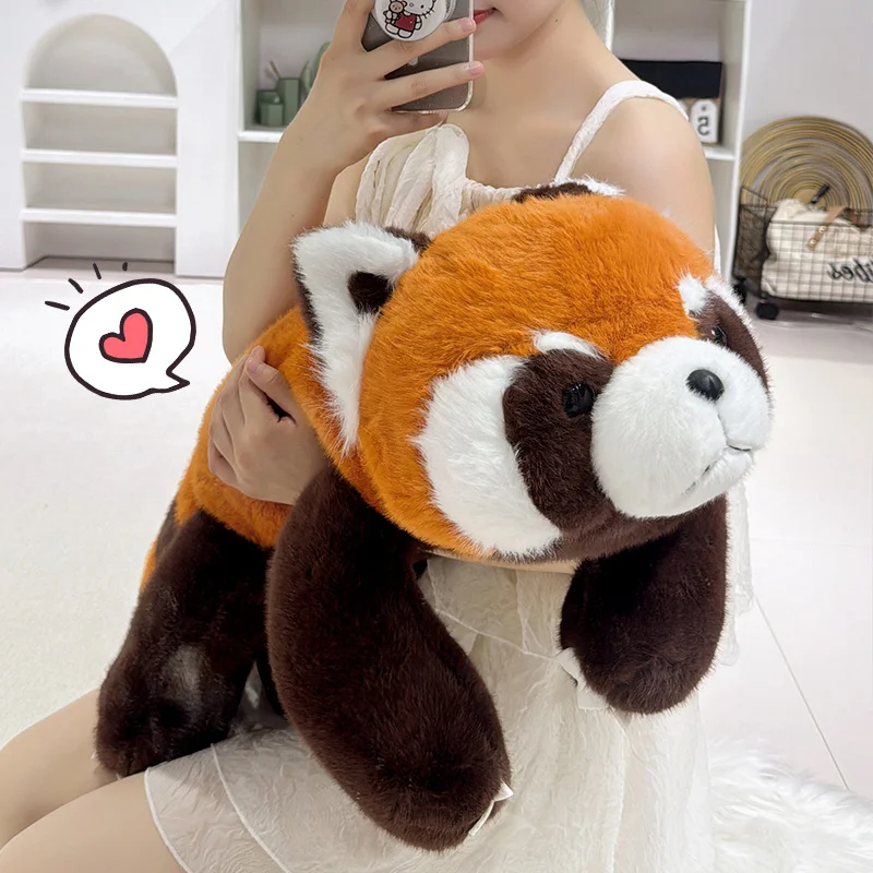 

50-80cm Lifelike Raccoon Plush Toy Cute Fluffly Bear Stuffed Animal Lesser Panda Soft Appease Sleeping Pillow for Girl Gift Deco