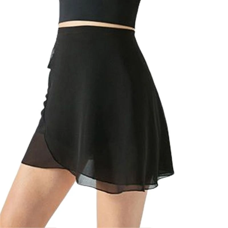 المرأة شير الشيفون سوينغ الباليه تنورة قابل للتعديل الخصر العلاقات الرقص الجمباز على وشاح الرقص تنورة قصيرة ملفوفة تنورات قصيرة