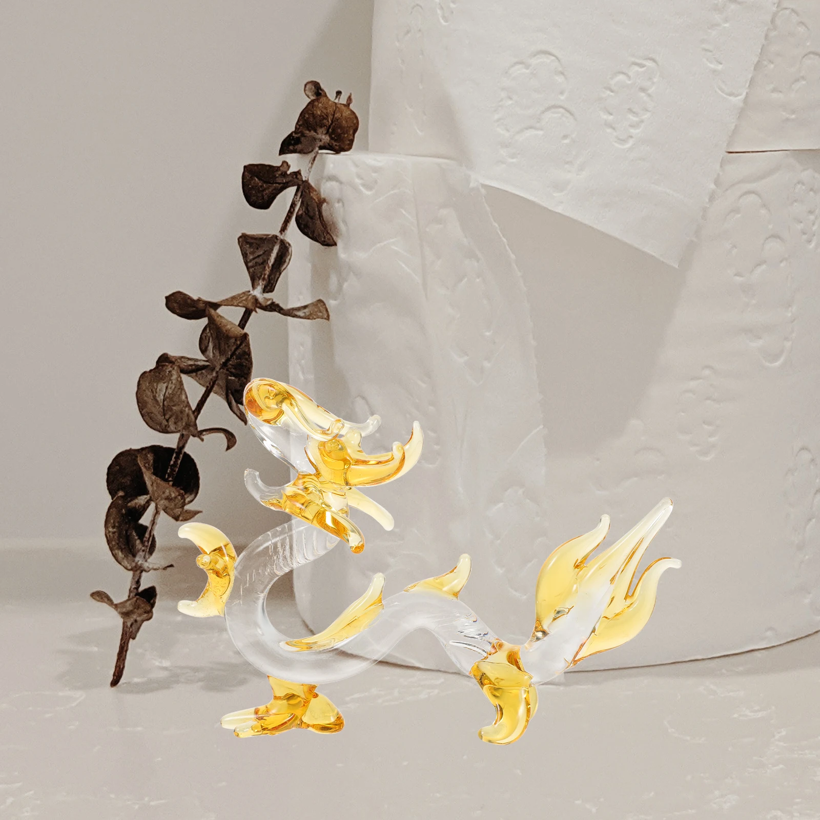 

Crystal Zodiac Dragon Sculpture Elegant Crystal Dragon Statue Desktop Animal Decoration for Home Garden Gift Animal Figurine