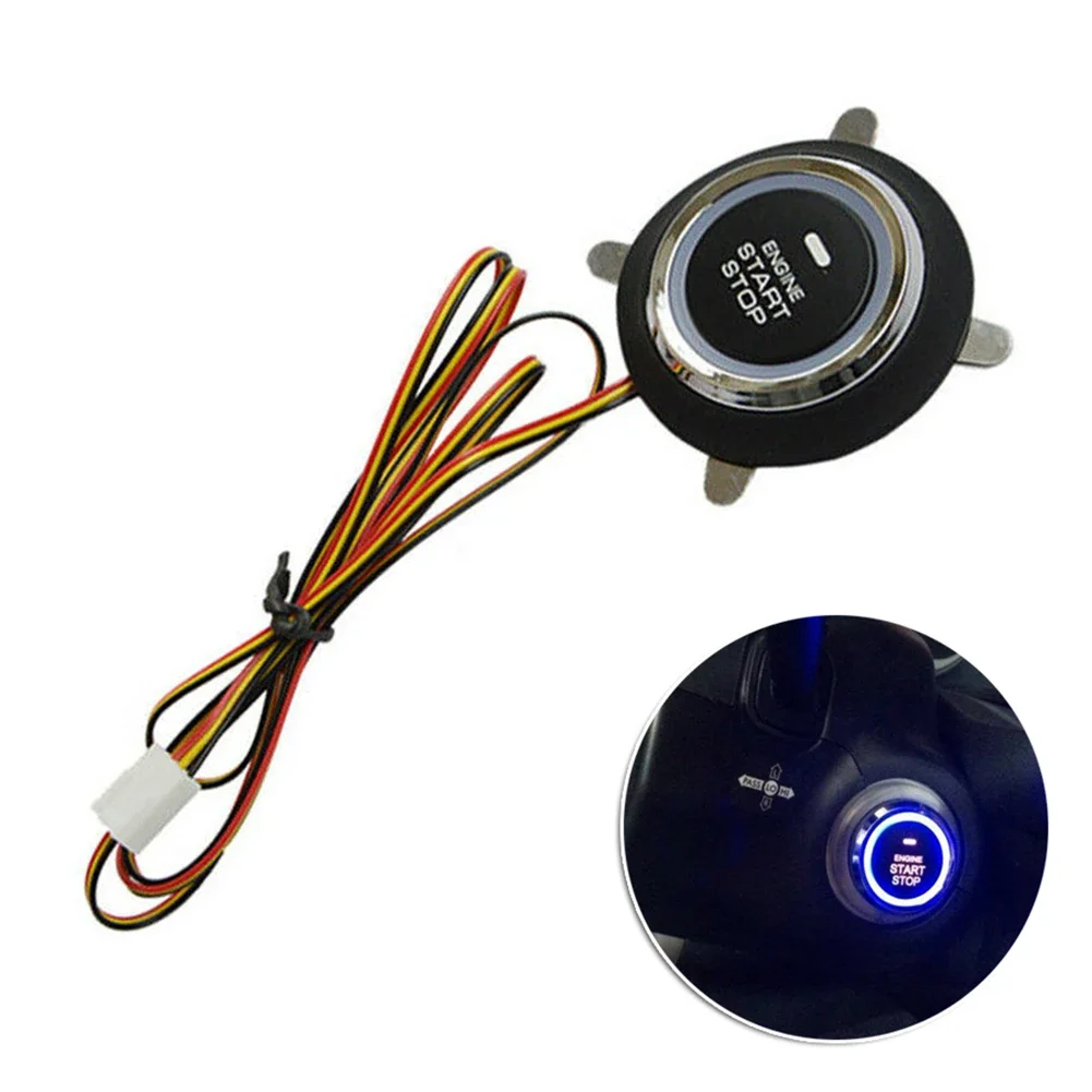 1pc High-quality Car Ignition Switch Engine Start Push Button For Keyless Entry &Push Starter Kit Auto Replacement Parts 12V