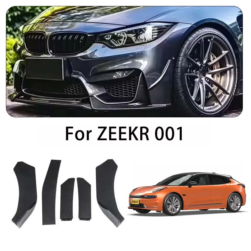 For ZEEKR 001 body kits 5-Segment Adjustable Front Bumper Lip Splitter Body Kit