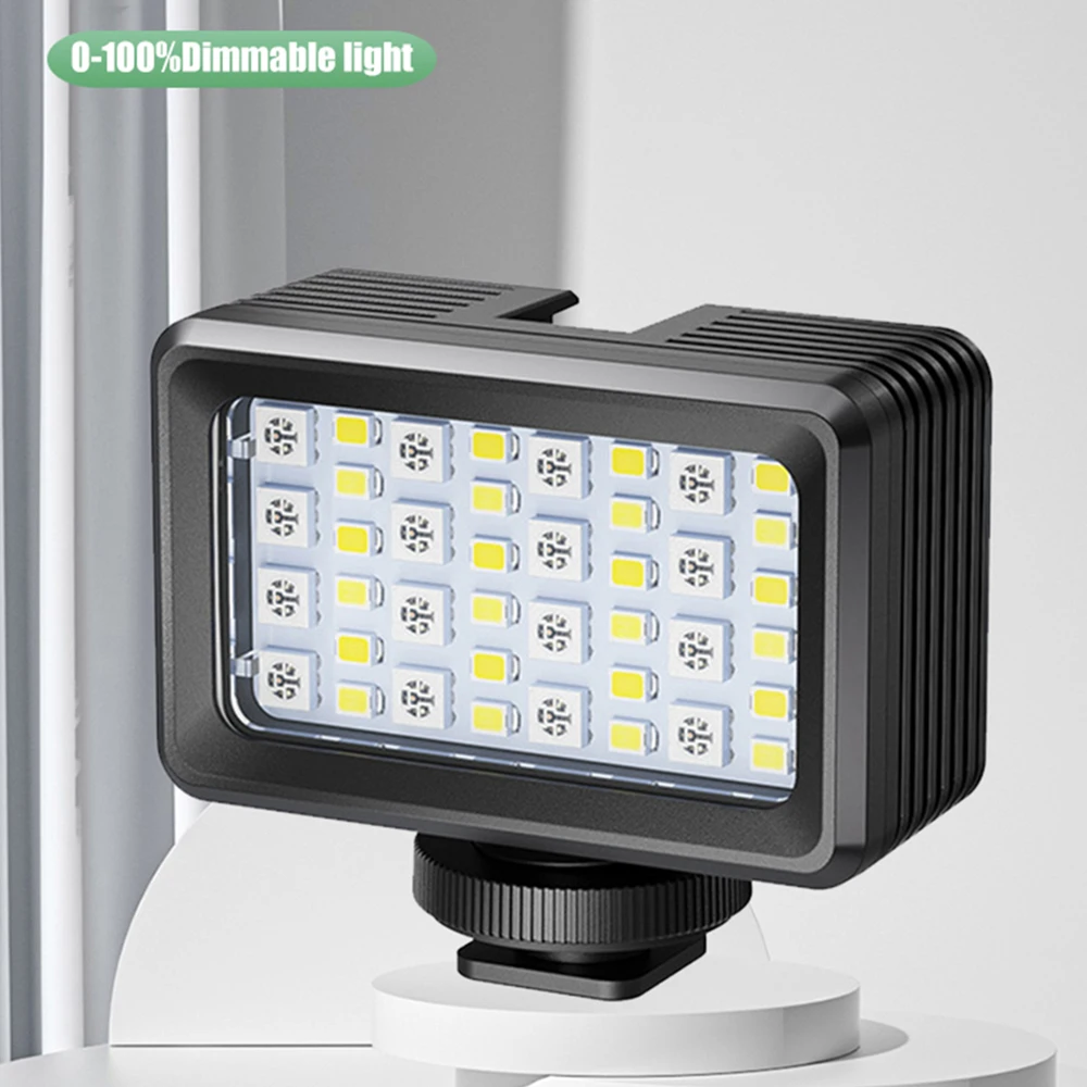 Lanterna de mergulho com luz SOS UV, luz de fotografia subaquática para GoPro, 60-100% de brilho ajustável, RGB, 40 m