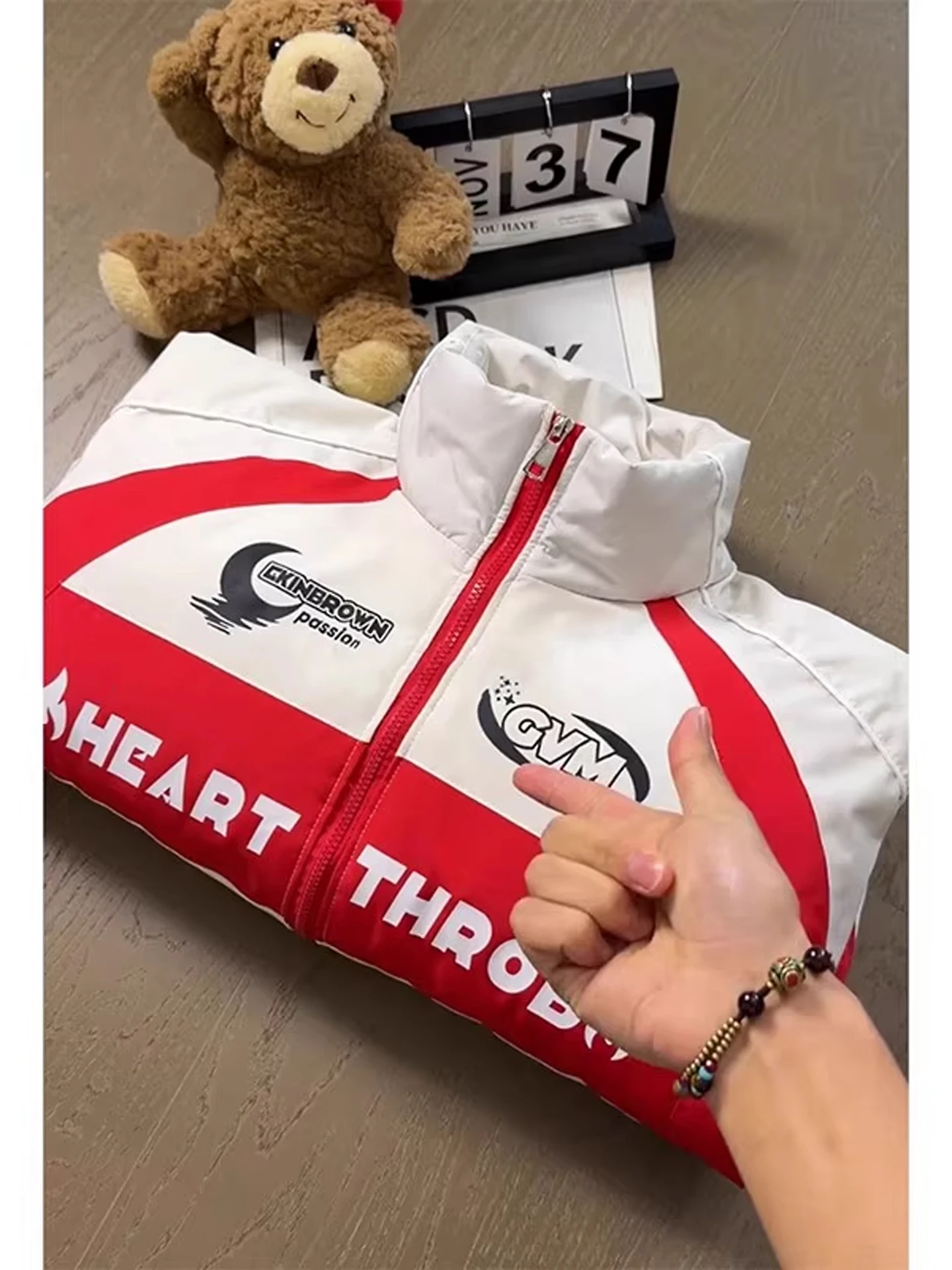 

American Vintage Motorcycle Jaet Cotton Men's Winter Tag Removed Cool Racing Suit High-End Feeling Stand Collar Coat