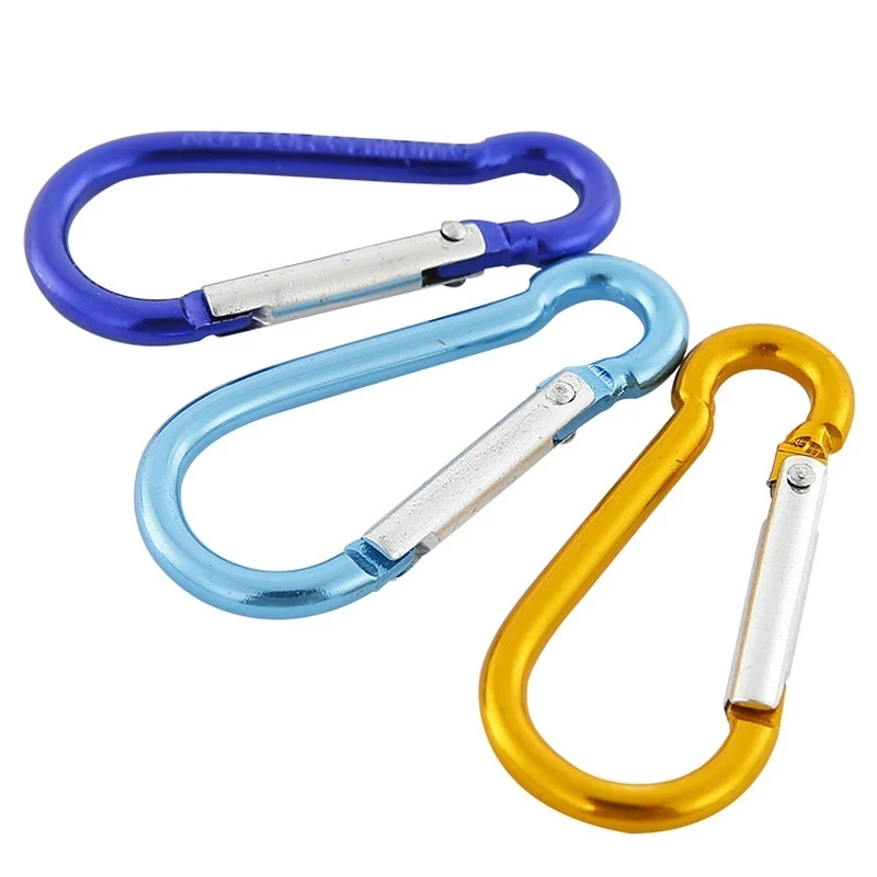 

10 Pcs Set Mini Colorful Aluminum Spring Carabiner Snap Hook Keychain EDC Survival Outdoor Camping Tools