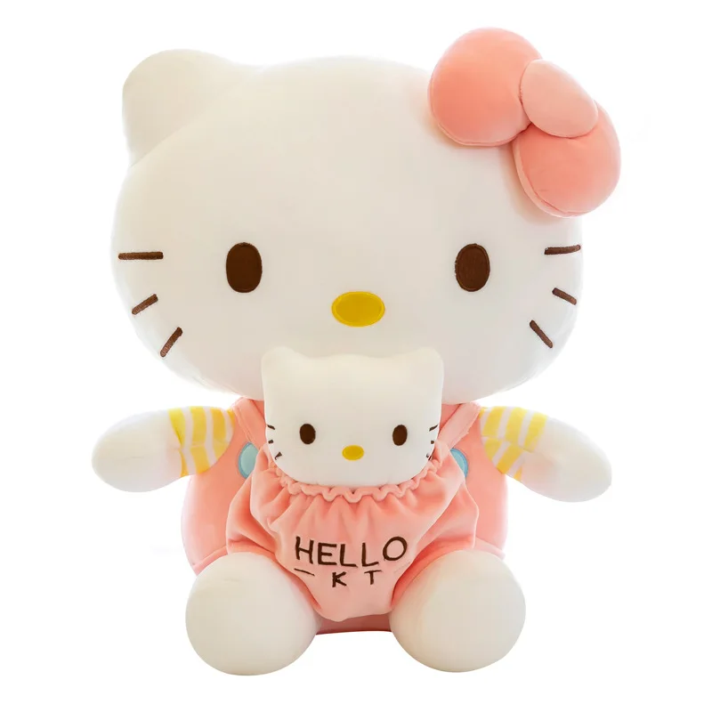 Big Size 65Cm Hello Kitty Plush Doll Toys Kawaii Mother and Child Toys Soft Stuffed Animal Doll Girls Home Decor Kids Girl Gifts