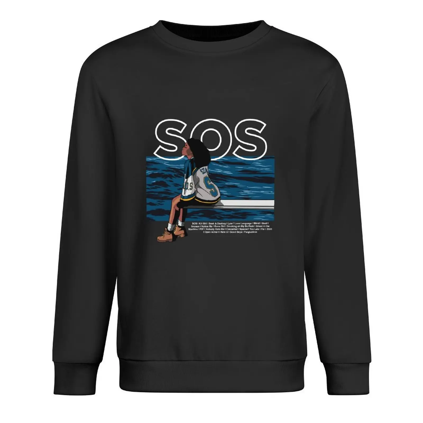 

SOS Pullover tracksuits fashion men men's sweat-shirt set aesthetic clothing oversize sweatshirts