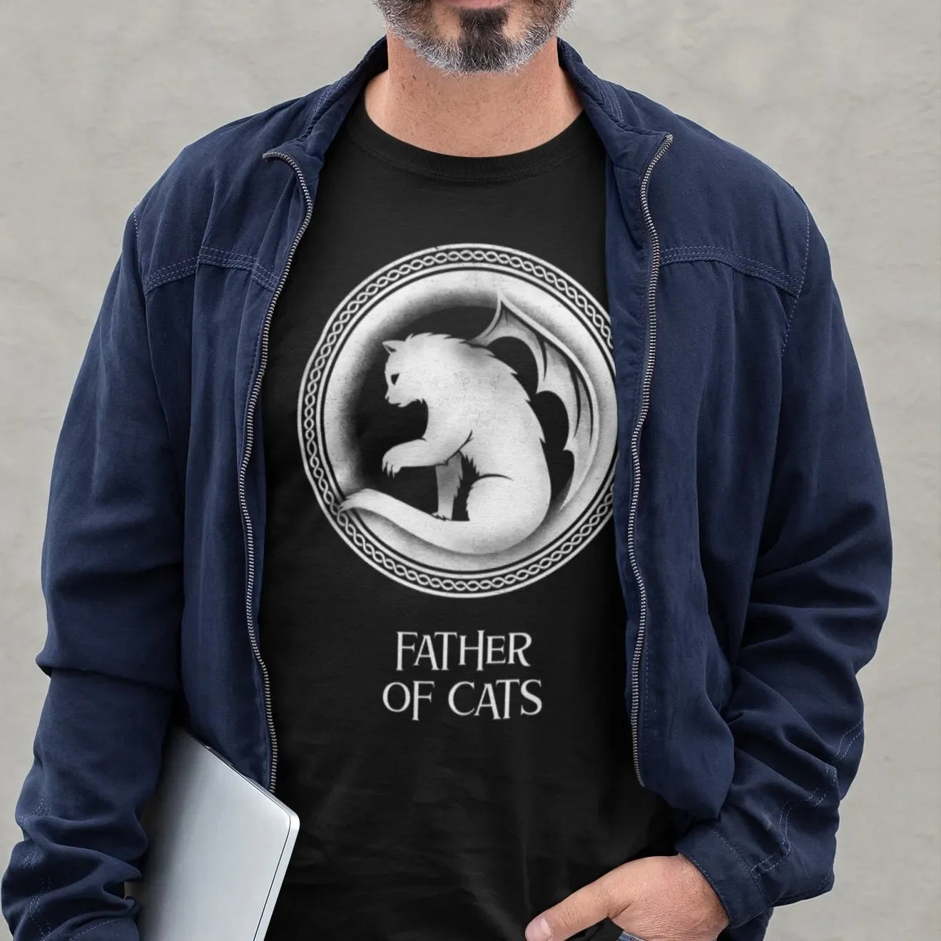 Father of Cats T Shirt Funny Fathers Day for any Cat Dad Lover Same Free Postage 100 Soft Cotton Digitally
