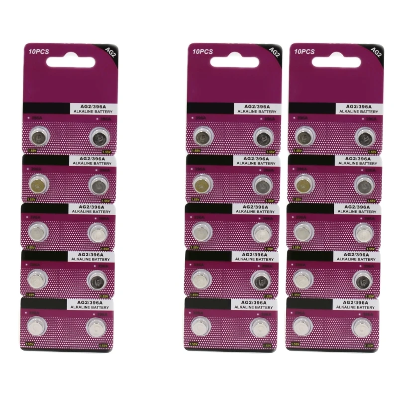 Pack Of 10pc/20pc LR726 396 SR726 196 High Capacity Alkaline Button Cell Batteries AG2/LR726/396 For Watches And 896C