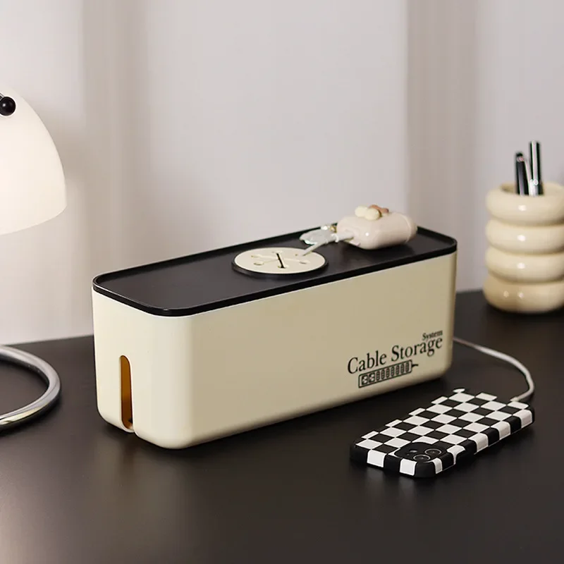 

Nordic wind, wire storage box, charger, power cord, hidden mobile phone, computer, tablet socket, tractor board, cable manager