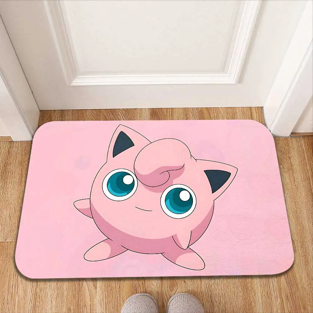 Alfombras de baño Kawaii Jigglypuffs، felpudo deentrada، alfombra de bienvida، decoración de cocina، alfombras suaves para