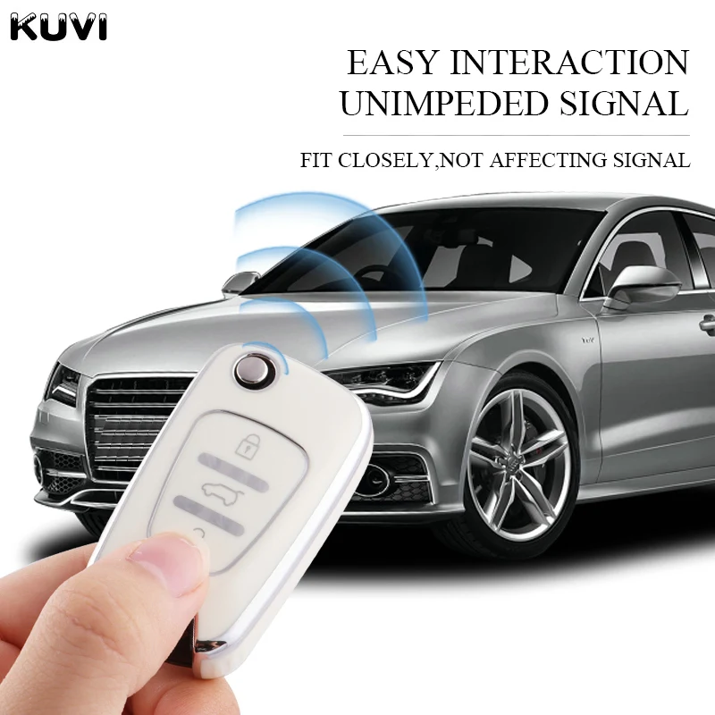 TPU Car Flip Key Case Cover Shell Fob For Hyundai I20 I30 Ix20 Ix35 Elantra Accent For KIA Sportage Rio 3 Soul Optima Ceed K5 K2