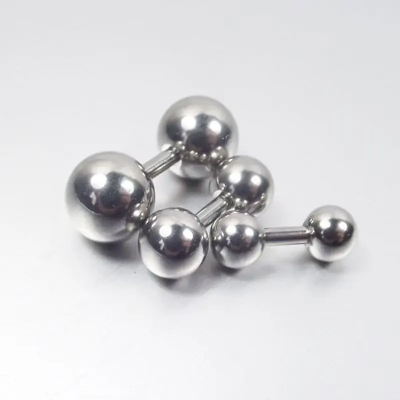 3Pcs 5/6/8mm Ball Helix Conch Cartilage Barbell Earring for Unisex Surgical Steel PA Sexy Piercings Jewelry