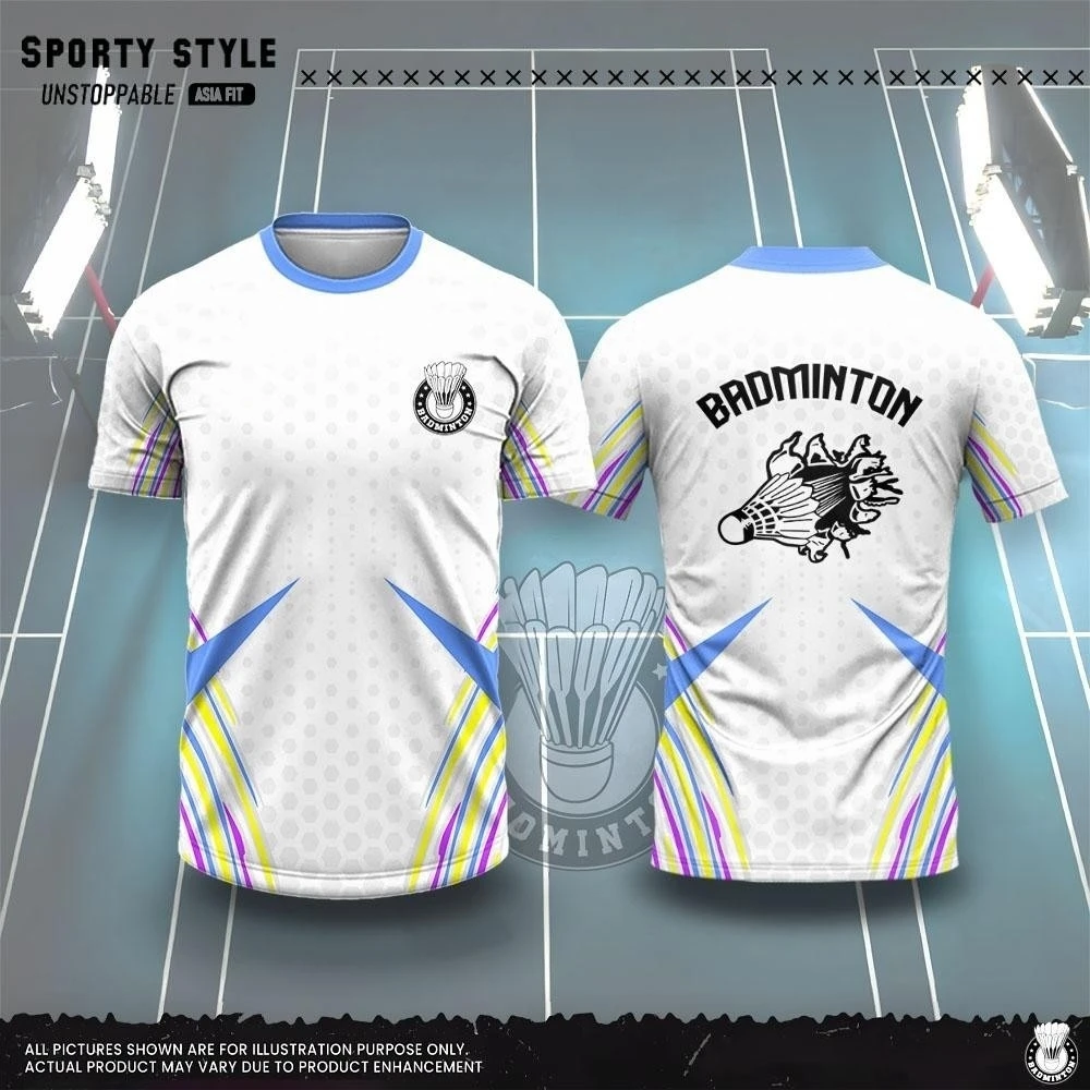 Men's Clothing Fashion 3D Printing Badminton T Shirt Summer Breathable Short Sleeve Men's T-Shirt Sports Loose O-Neck Gym Tops - view 4