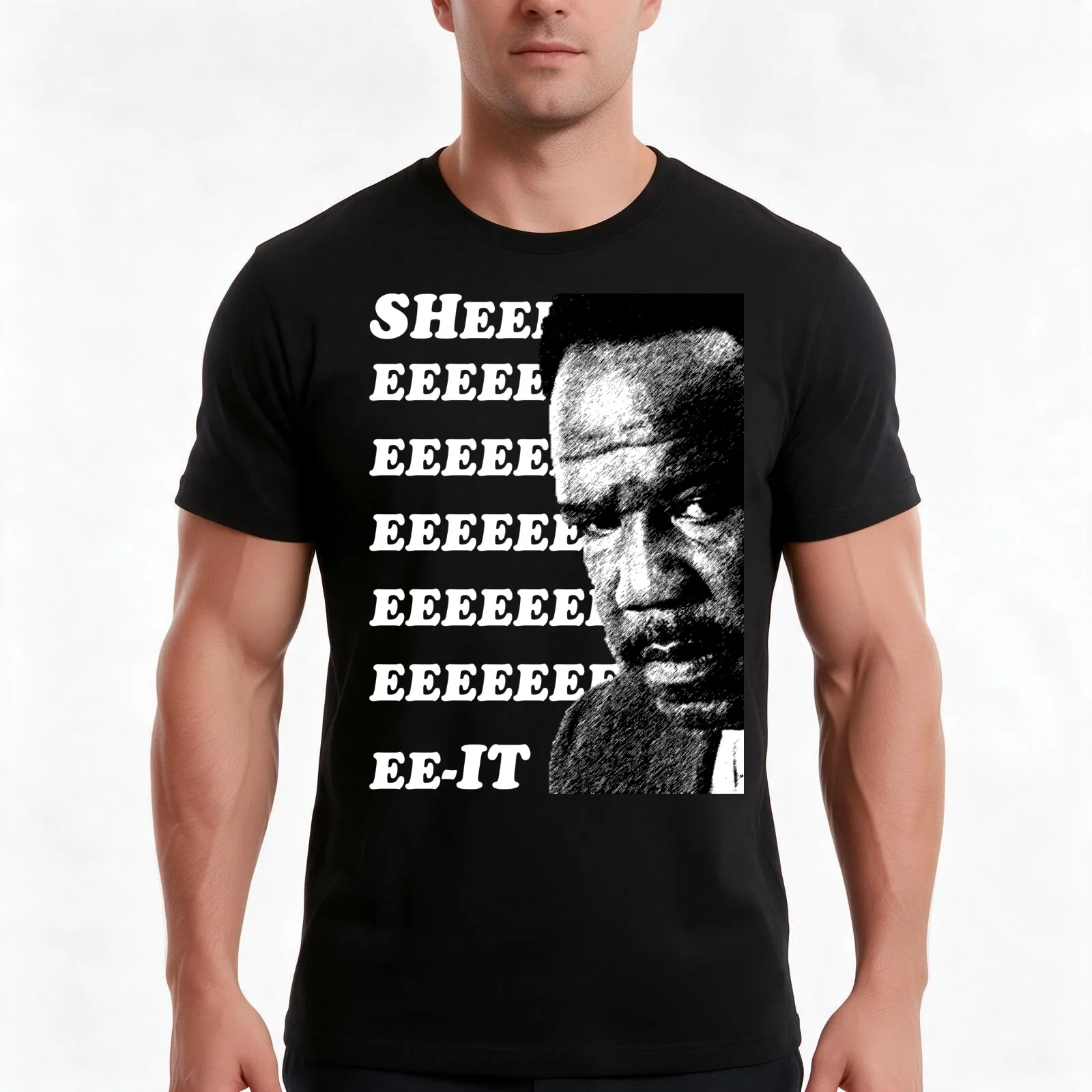 Clay Davis sheeeeee-it 3 T-Shirt, Summer Casual Cotton Tee, Oversized Streetwear Tops, Vintage Graphic Print, Unisex Men Women