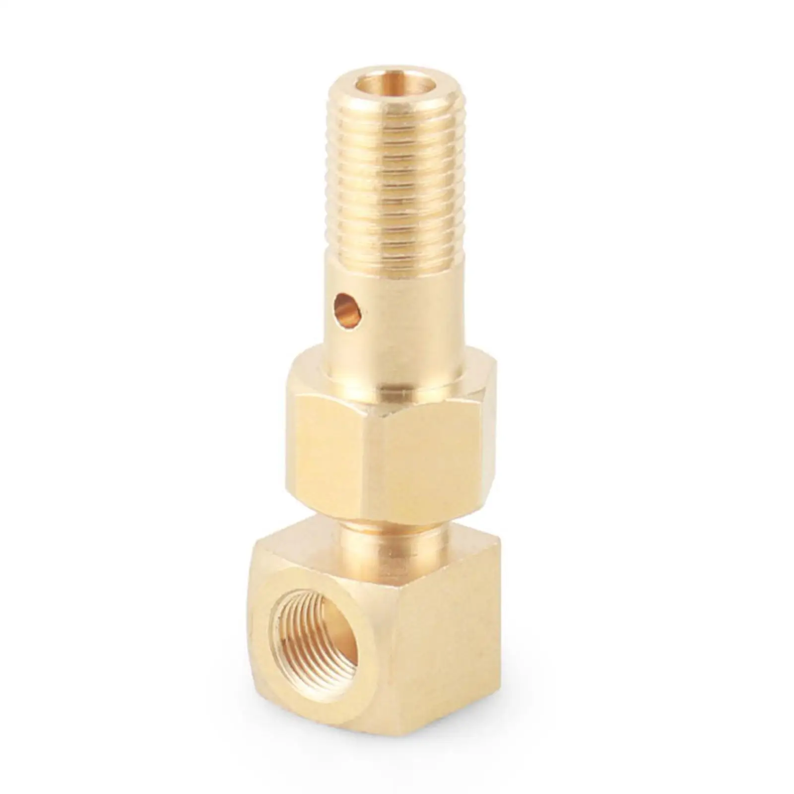 Universal Copper Banjo Bolt Adapter M12x1.25 to 1/8 NPT Automotive Engine Pressure Gauge for Del Sol 1993-1997