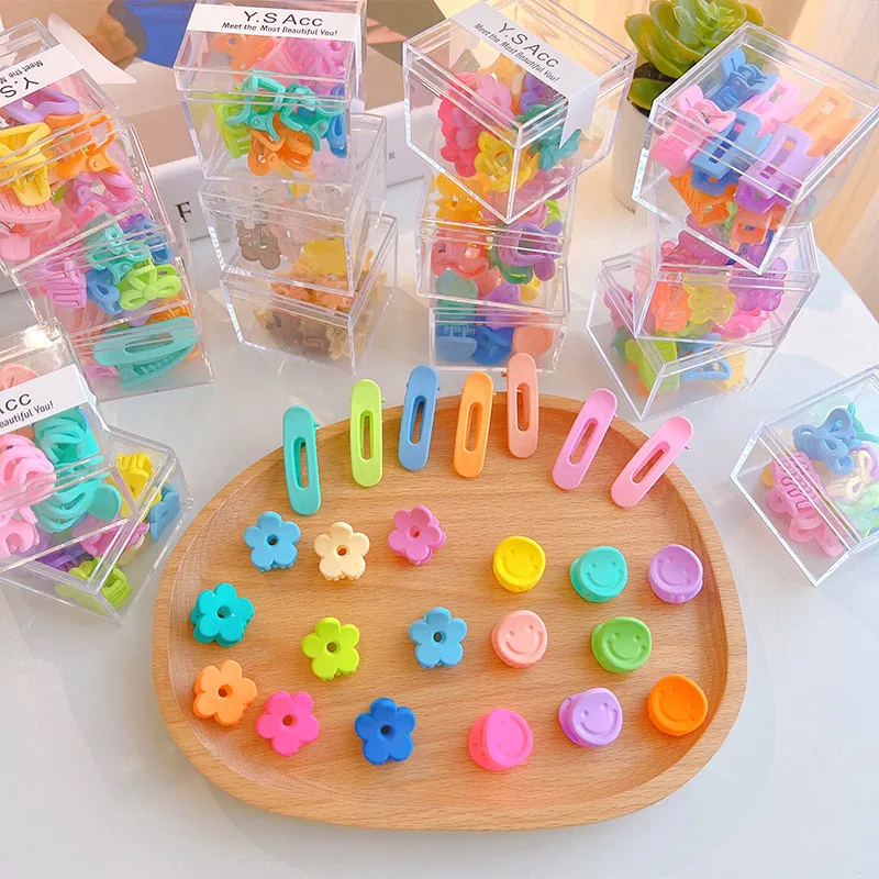 10Pcs Small Baby Girls Mini Hairpin Mix Color Hair Claw Clips for Kids Hairpins Headwear Accessories Hair Crab Claw Grip Bangs