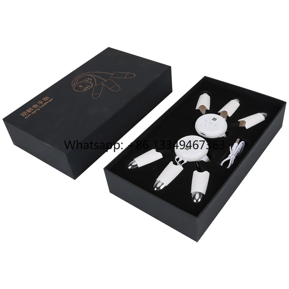 Magic Anti-Aging Golden Finger Facial Massager  Face Lifting Microcurrent EMS Beauty Machine Gravitational Diamond Finger