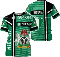 2024 Custom Name Nigeria Flag Emblem 3D T-shirts Clothes For Men Women Tees jersey Soccer Football Fans Gift T shirt