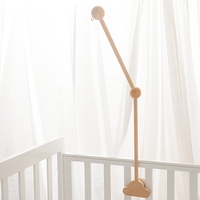 Baby Wooden Bedbell Bracket 0-12 Months Bed Bell Bracket Wooden Mobile Newborn Crochet Bed Bell Hanging Toys Newbaby Rattle Toys