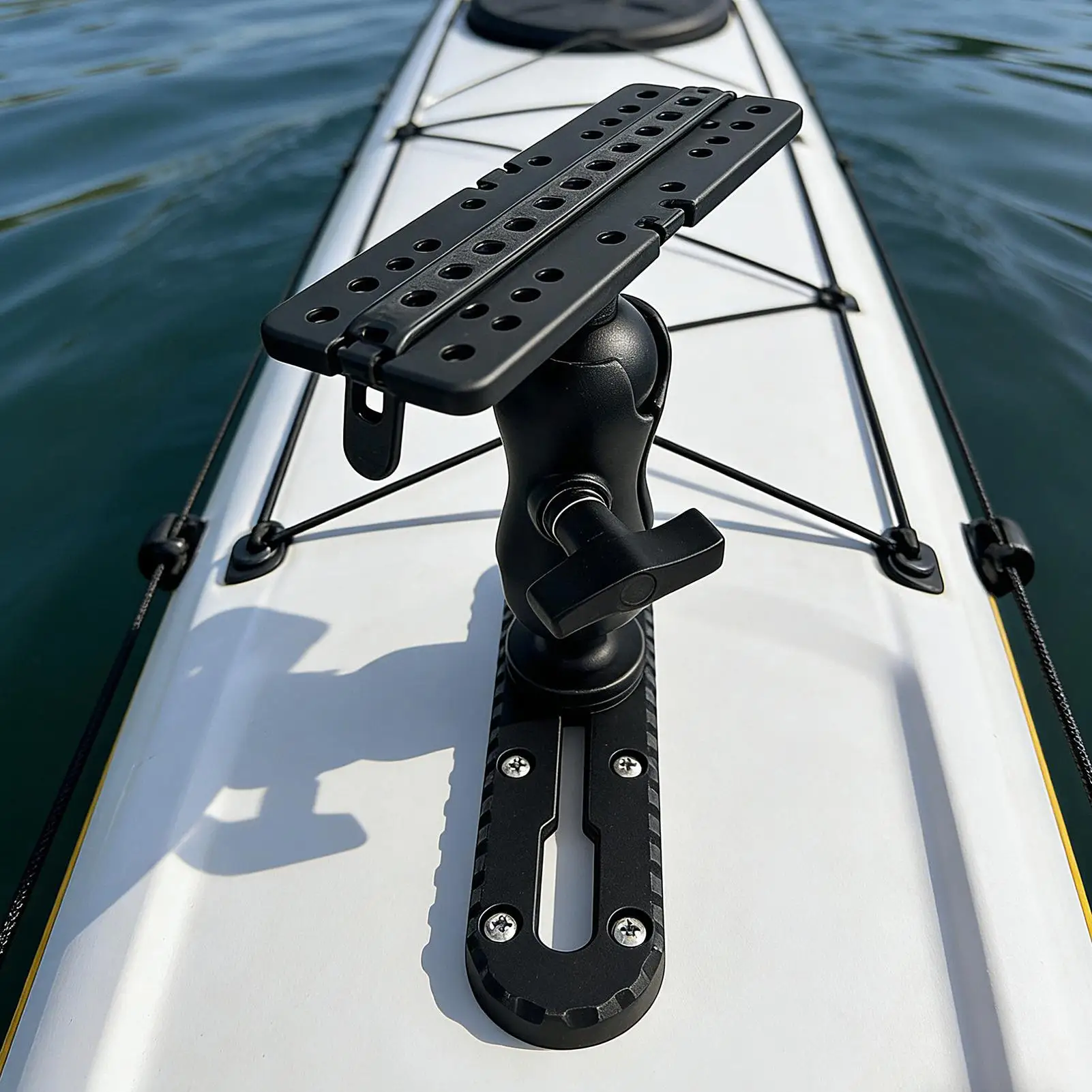 Kayak Track 4 Pieces Universal Multifunctional Low Profile Kayak Accessories Mount Track For Fish Finder Cup Holder Cleats