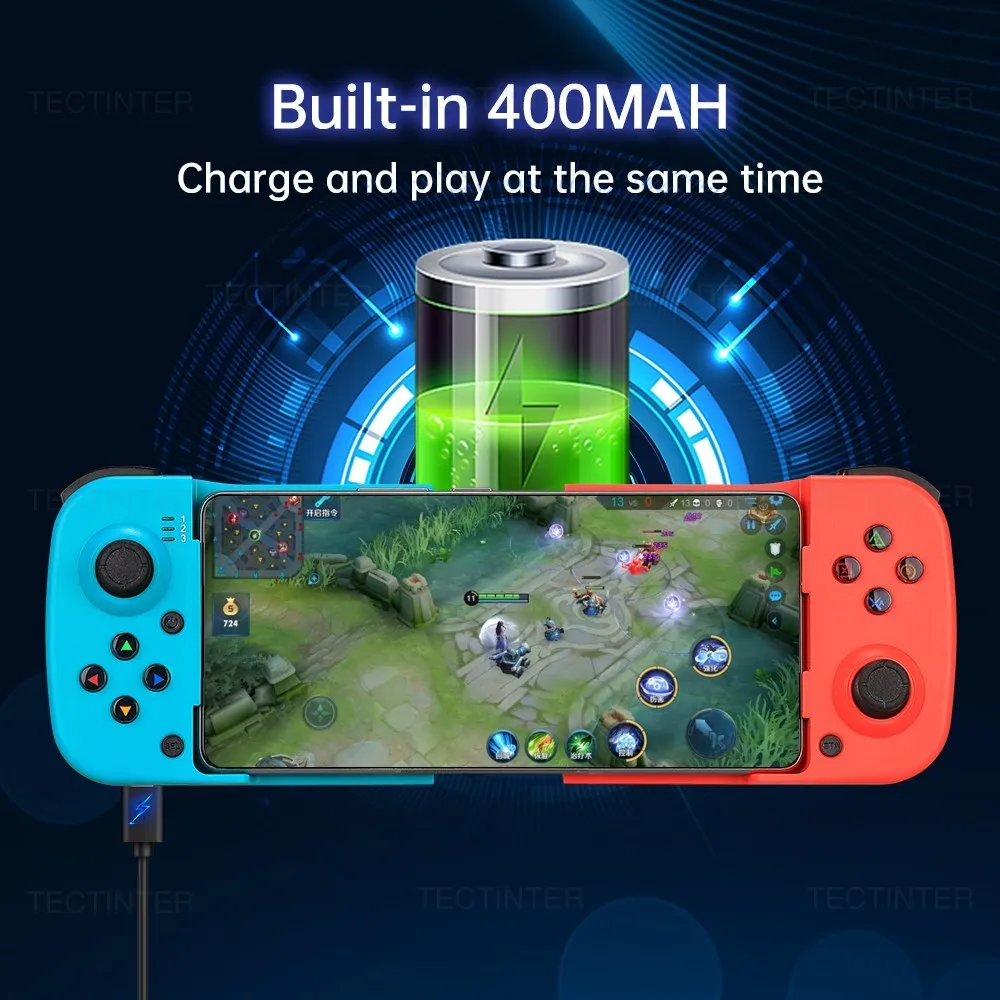D3 Gamepad لمط سماعة لاسلكية تعمل بالبلوتوث للهاتف المحمول أندرويد قابل للسحب غمبد عصا التحكم للبخار/التبديل/PS4/PS3/PC/IOS