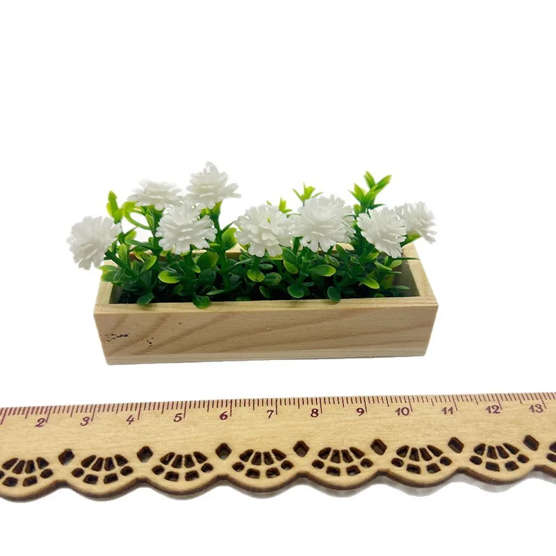 Mini Artificial Flower Fence Model Fairy Tale Cottage DIY Garden Fence Outdoor Scene Miniature Decoration Sand Table Home Decor