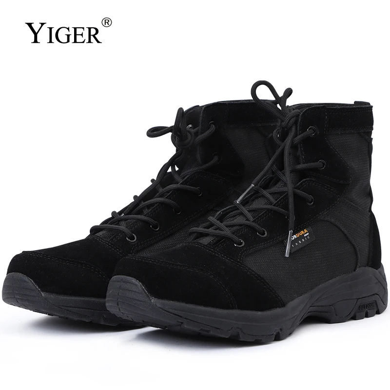 YIGER Men's Outdoor Combat Training Boots Ultra Light Desert Boots Army Tactical Boots Special Forces Flight Training Boots