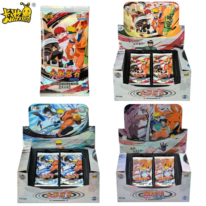 KAYOU Original Naruto Box T4W3 T4W6 T4W7 Anime Naruto Fight Chapter Pro Chapter Ninja World Collection Card