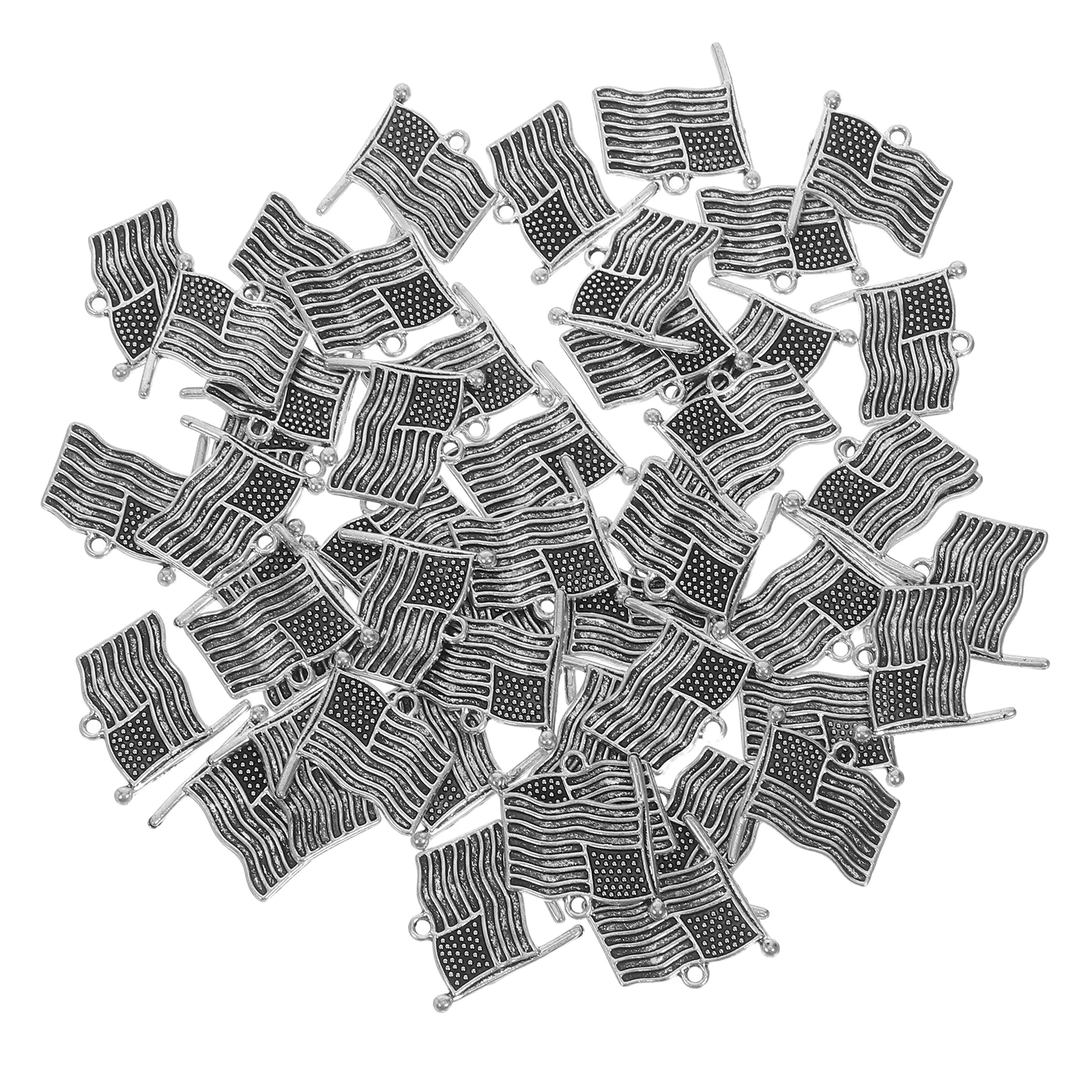 

50 Pcs Retro Flag Jewelry Bracelet Making Pendant Handcraft Pendants Accessories
