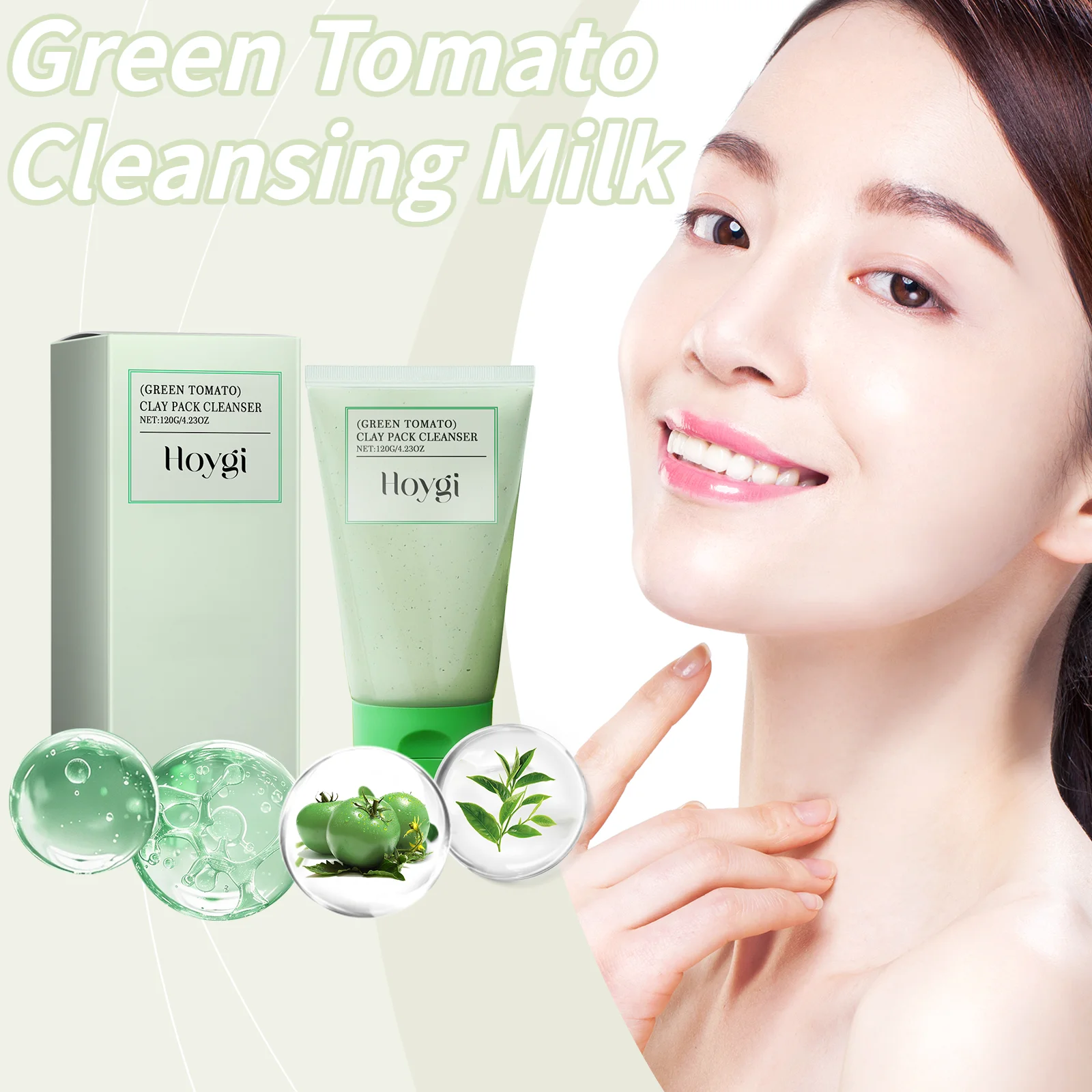 

Очищающее молочко с зеленым помидором, глубоко увлажняющее и увлажняющее очищающее кожу, не подтягивающее водное масляное балансовое очищающее молочко, 120 г