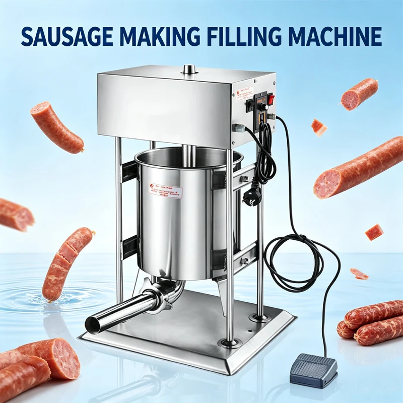 Stainless Steel Sausage Filling Machine Electric Commercial For Commercial Sausage Making